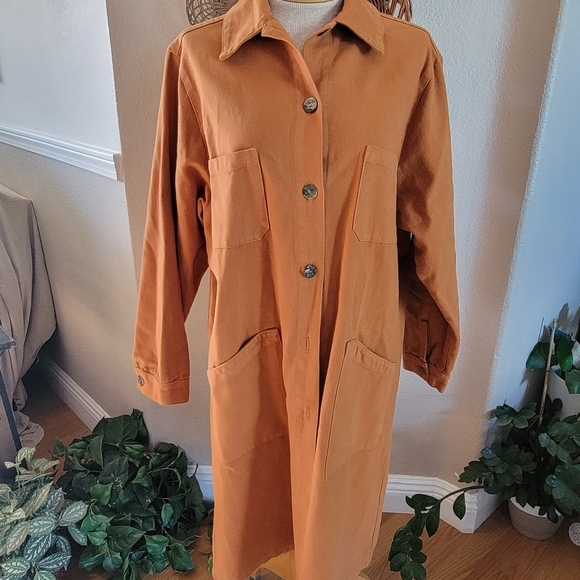 Color Me Cotton CMC Soft Full-Length Trench Coat SZ M Fall - Picture 1 of 8